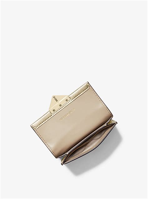 cece small leather wallet michael kors|Cece Small Metallic Leather Wallet .